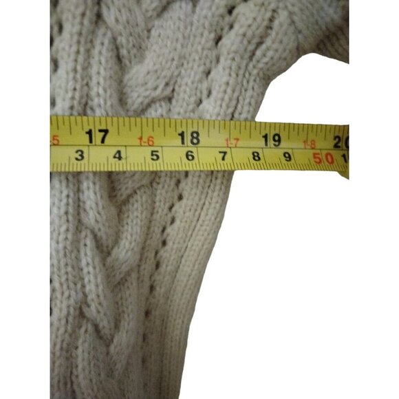 Grace Karin Women's Beige Cable Knit Cardigan Sweater with Pockets, Size M - Picture 7 of 8